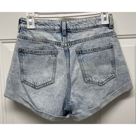 Pacsun Mom Short denim shorts high rise light wash denim size 25 - Picture 5 of 5